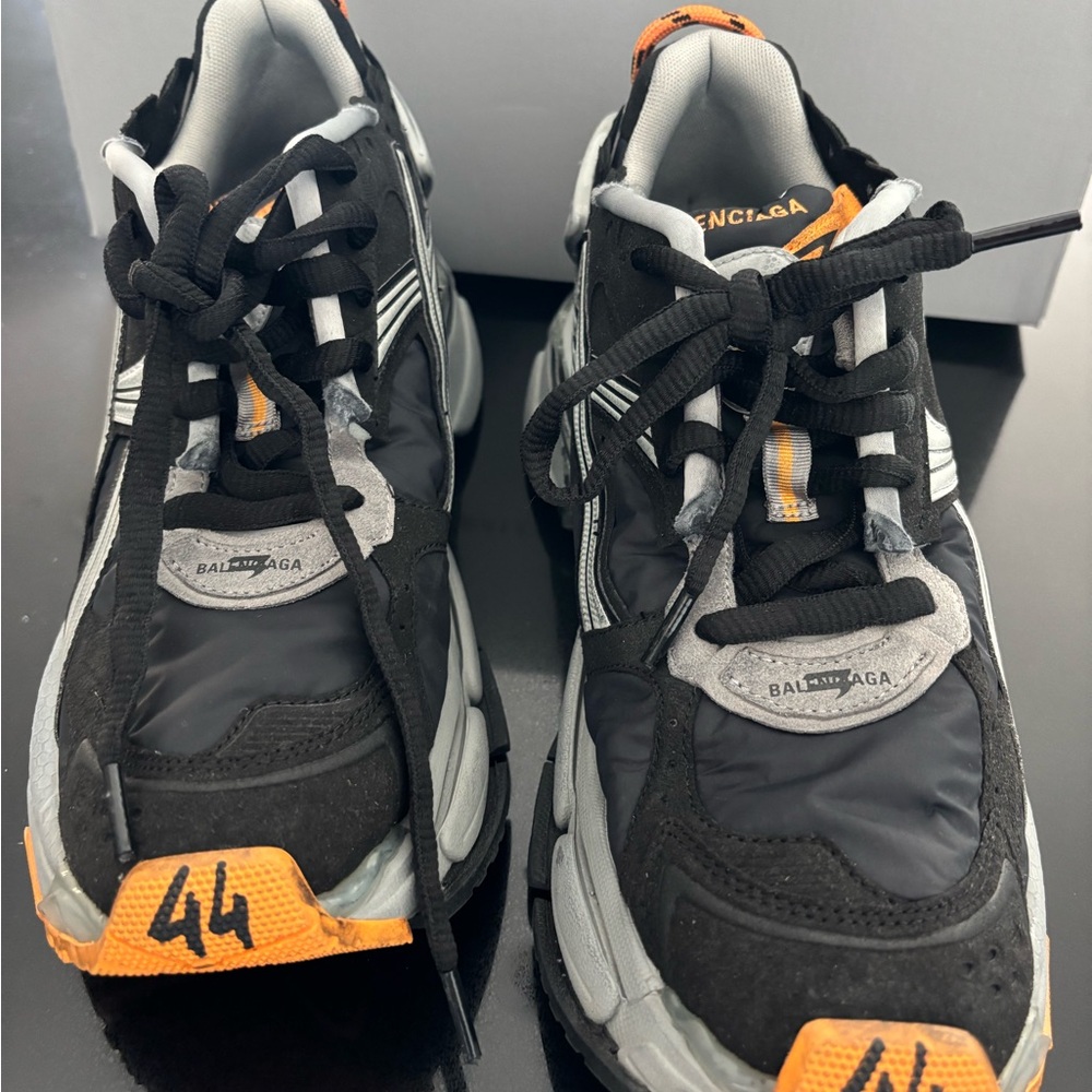 Balenciaga Black and Orange Chunky Sneakers